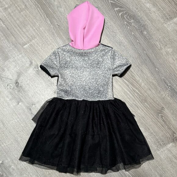 LOL Surprise Girls Tutu Dress Varsity Jacket Look w/ Hood Bow Size S (6/6X) - Picture 4 of 6